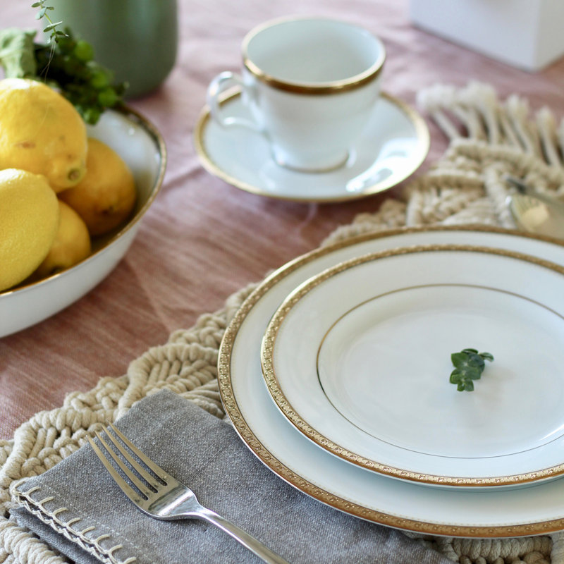  Noritake Charlotta Cups, 8 oz., Gold