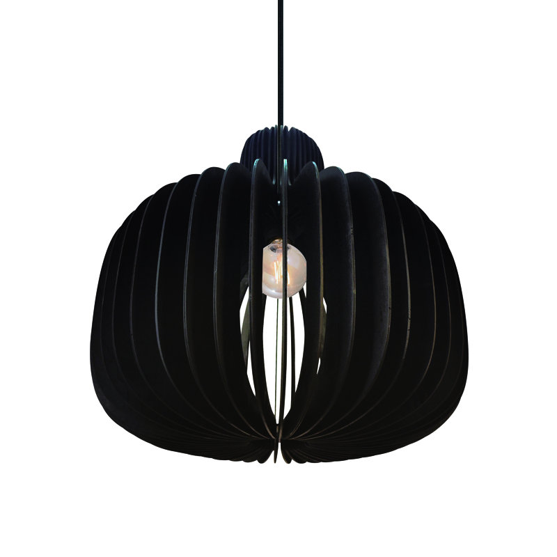 1 - Light Satin Pendant, Black, Black