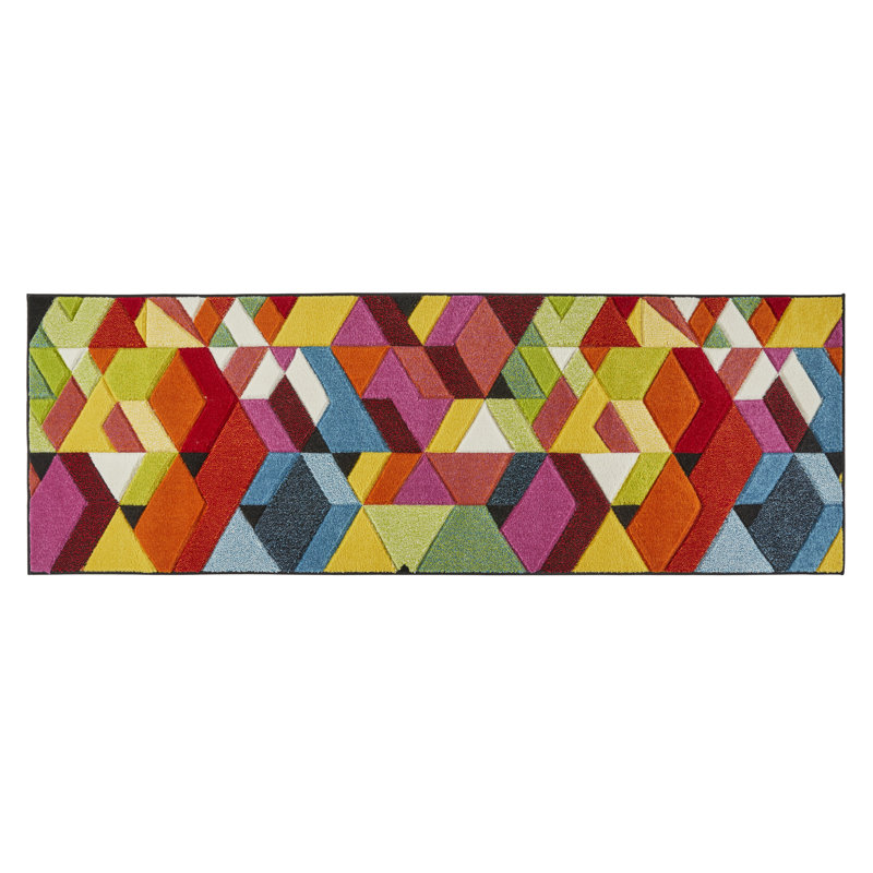 Geometric Area Rug, Runner 80 x 240cm