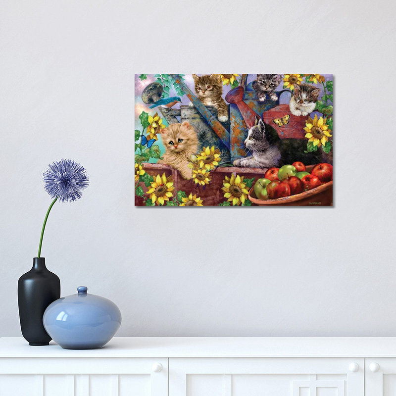 «In the Garden» par Giordano Studios, impression sur toile tendue, H 12 po x l 18 po x 1,5 po