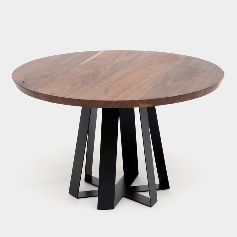 ARS Round Walnut Wood Dining Table