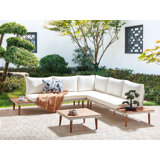 5 Seater Garden Sofa Set Off-White Mondello