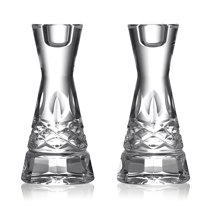 Waterford Lismore Round Candlestick, 6.02" H x 2.8" W x 2.8" D