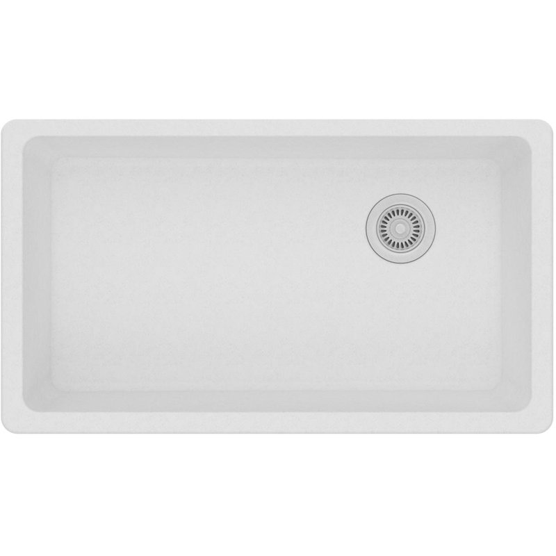 Quartz Classic 33" L x 17.25" W Undermount Kitchen Sink, White
