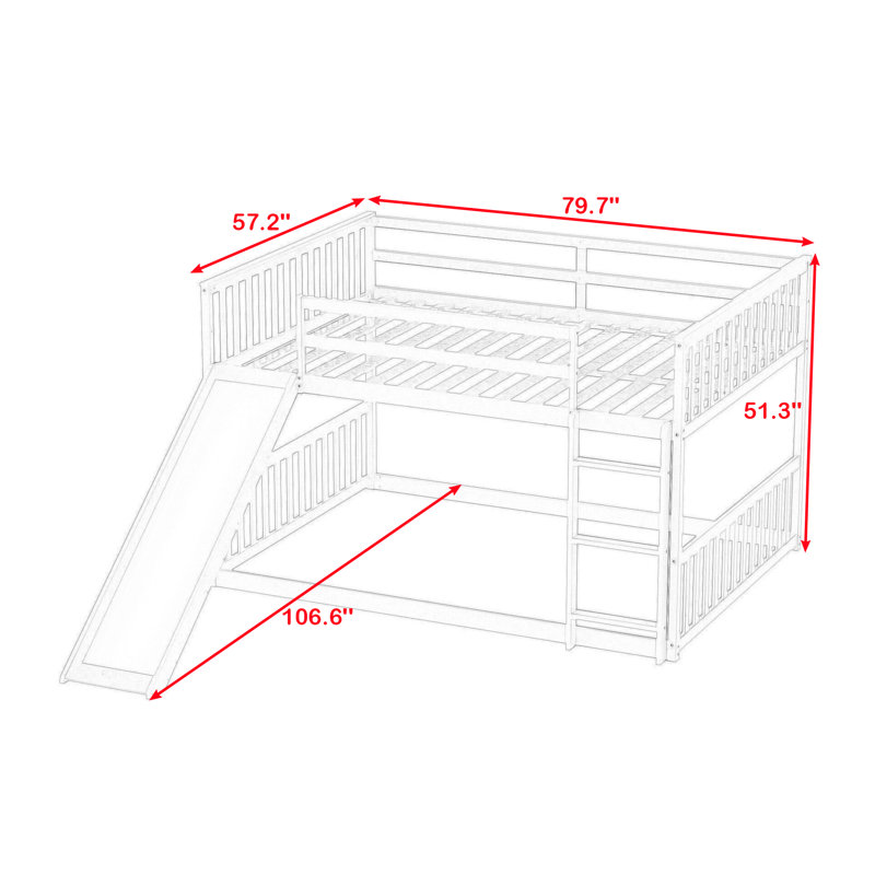 Estalee Kids Full Over Full Bunk Bed, Gray