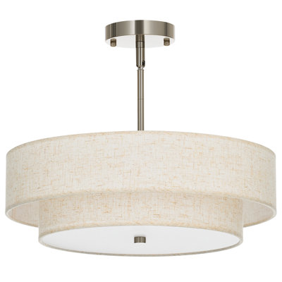 Maskell 4-Light Fabric Semi Flush Mount Ceiling Light Chandelier