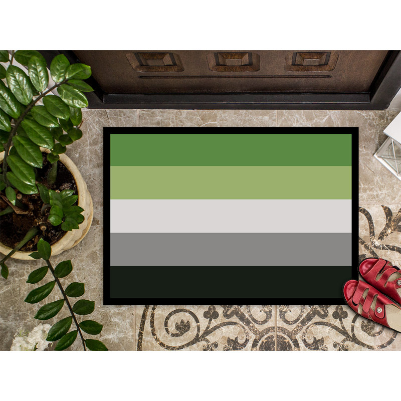 Tapis de porte USA Gay Pride, l 18 po x L 27 po, Fierté aromantique