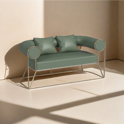Eupheemia 47'' Faux Leather Loveseat
