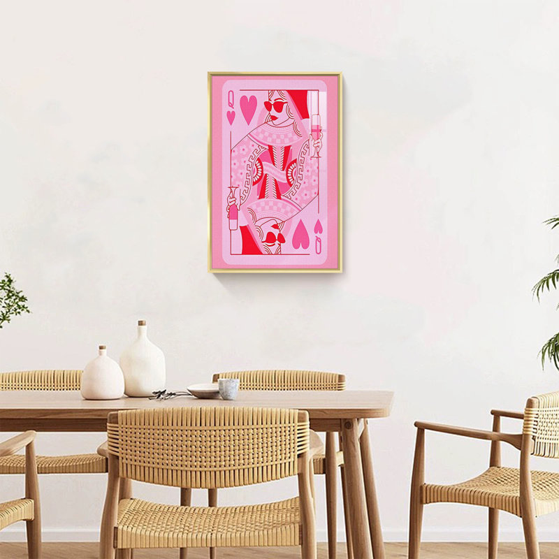 Funk art encadré sur toile, H 24 po x l 16 po x P 1,34 po, Encadrement doré