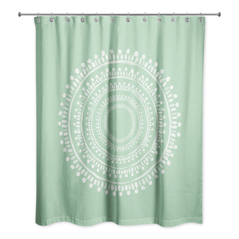 Rideau de douche simple Ayodeji, Vert