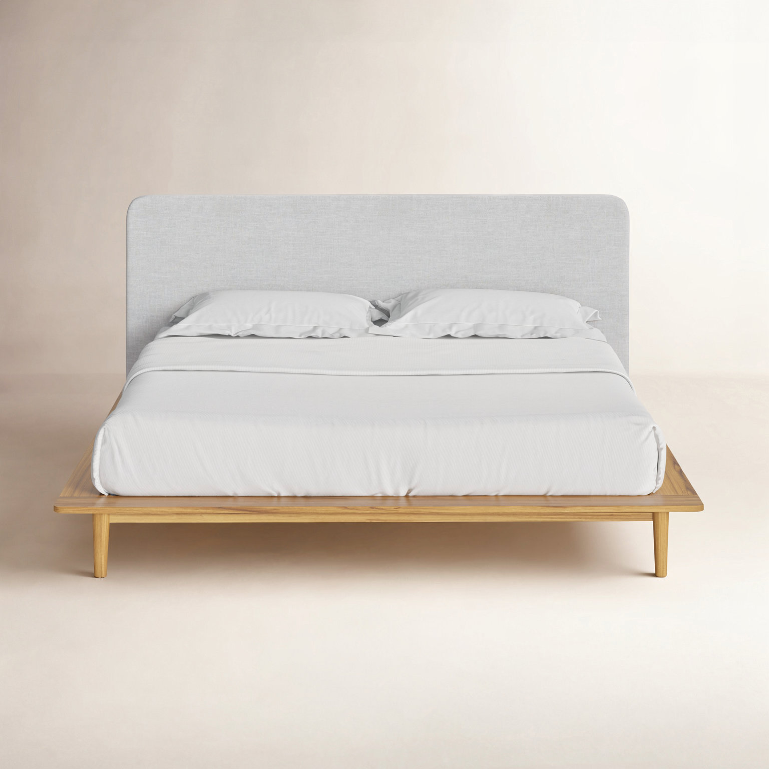 Alab Upholstered Bed, King, Natural