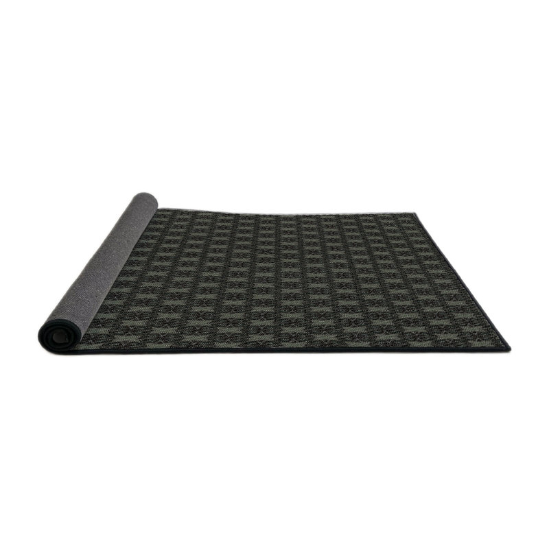 Tapis décoratif noir Rosson, Carré 6 pi