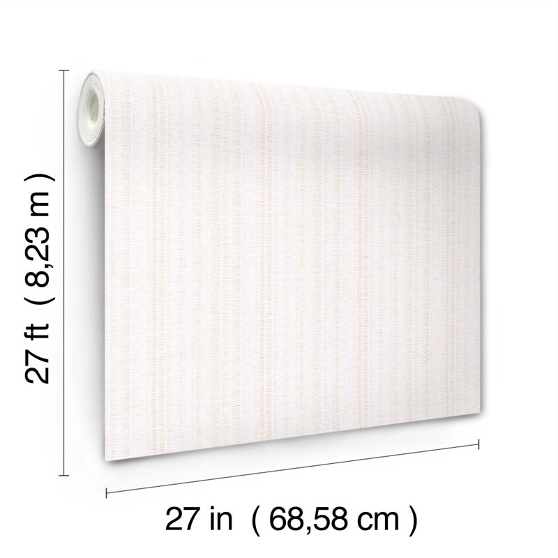Striped Wallpaper Roll, Cotton