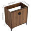 Meuble-lavabo brun 30 po, 2 portes, bois d'ingénierie, installation facile, structure en bois de style américain 30 po, décoloration, brun