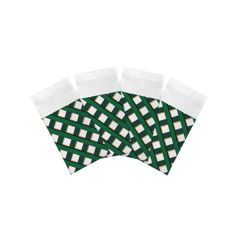 Cotton Blend Square Napkins, Green