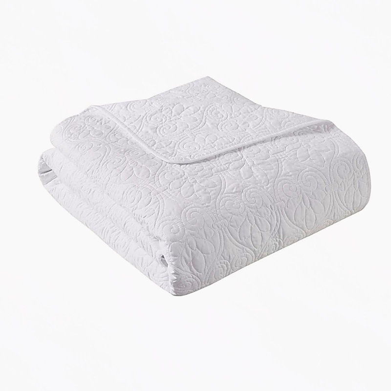Jeté matelassé surdimensionné blanc 60 x 70 po, Blanc