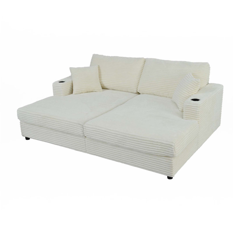 Canapé-lit 86,5 po, Beige