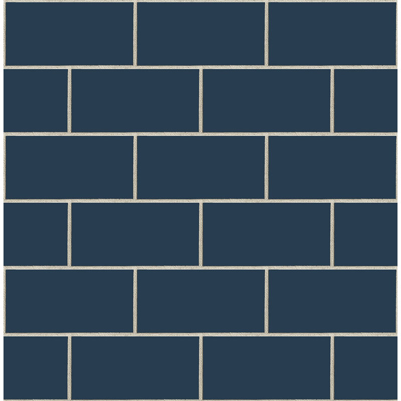 Toulon, Retro Subway Tile, Navy Blue