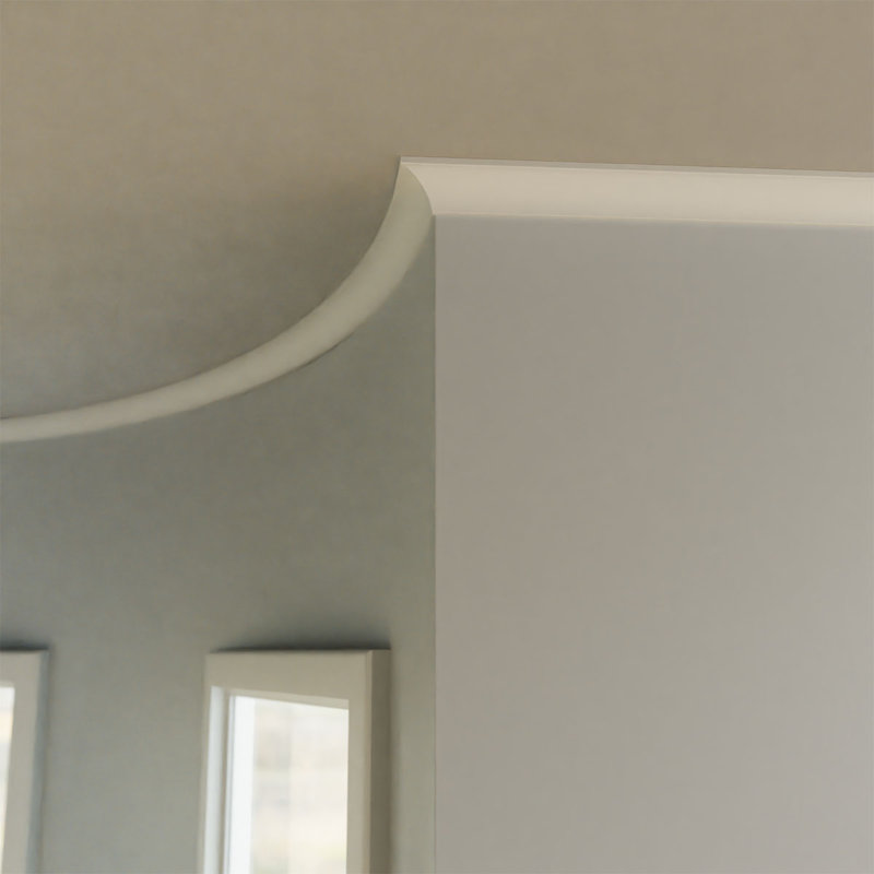 144-inch Flexible Resin Crown Moulding for Curved Walls