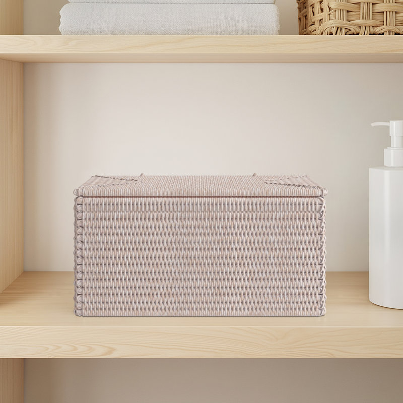 Thisbe Bathroom Storage Container, White Wash
