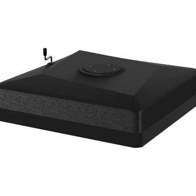 Base de parasol en porte-à-faux pour 84D-110V02, 330 lb Robuste, avec roue relevable, patins réglables, capacité noire