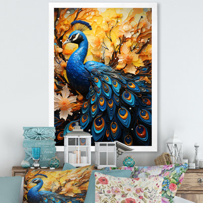 Majestic Flowerful Peacocks Harmony II sur toile