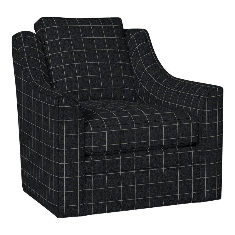 American Bungalow Nicholas Barrel Back Swivel Chair, Perigold Youngman Ebony