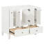 Meuble-lavabo de 36 po sans comptoir, armoire de rangement en bois massif seulement, meuble-lavabo autoportant avec 4 portes à fermeture douce et 2 tiroirs-115302027