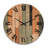 Vertical Elegance Minimal Retrovisions II - Abstract Midcentury Oversized Wood Wall Clock-716255386