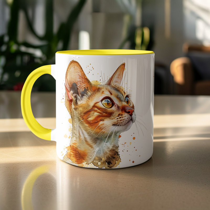 Mug, 2, Yellow