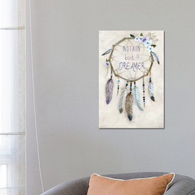 Boho Dreamcatcher 1 Piece Wrapped Canvas Wall Art