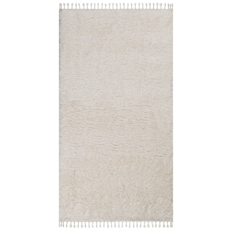 Tapis rectangulaire en polyester tissé à la machine de couleur unie Glenmoral, Rectangle 6 pi 7 po x 9 pi 6 po