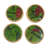 Wood Round 4 Piece Coaster Set