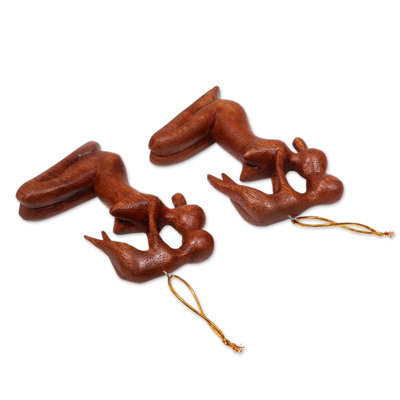 3.9'' Wood Holiday Shaped Ornament