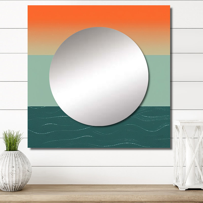 Chalyse - Miroir carré minimalisme minimaliste pour décor mural, 36 po x 36 po