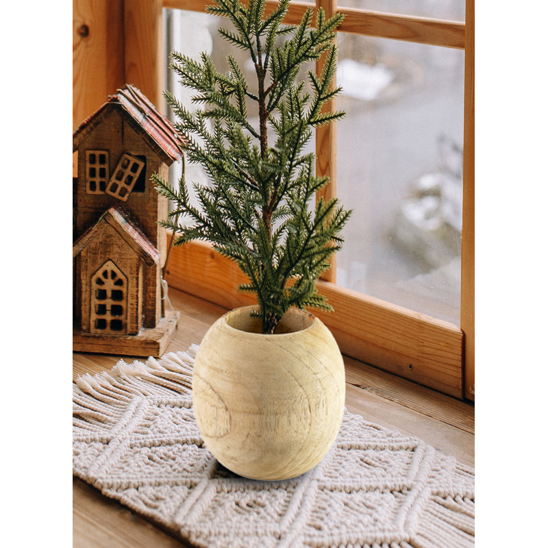 Loon Peak® 5.5" Teak Essence Vase - Handcrafted Natural Wood Vase. Perfect For Artificial, Dried, And Fresh Flowers, Unique Rustic Decor Piece For Home Or Office, Gift Idea, Pack Of 6
