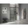 Elate Tall Sliding Shower Door, 75-1/2-In H X 50-1/4 - 53-5/8-In W, With Heavy 5/16-In Thick Crystal Clear Glass With Rectangular Grille Pattern
