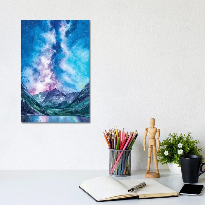 Maroon Bells Milkyway by Andrea Fairservice - Wrapped Canvas Painting, 30.48cm H x 20.32cm W