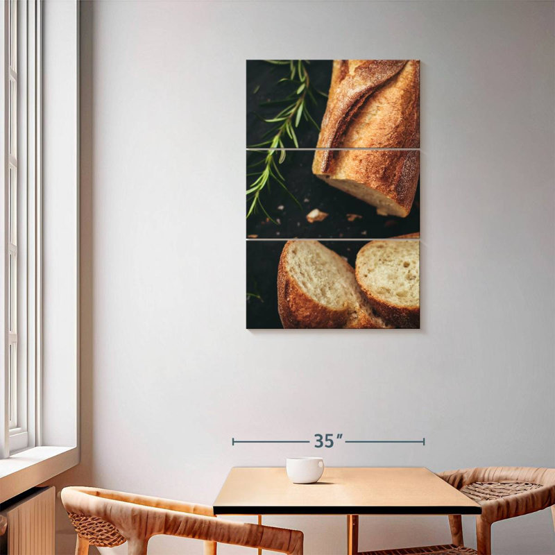 Baguette fraîchement cuite, H 57 po x l 36 po