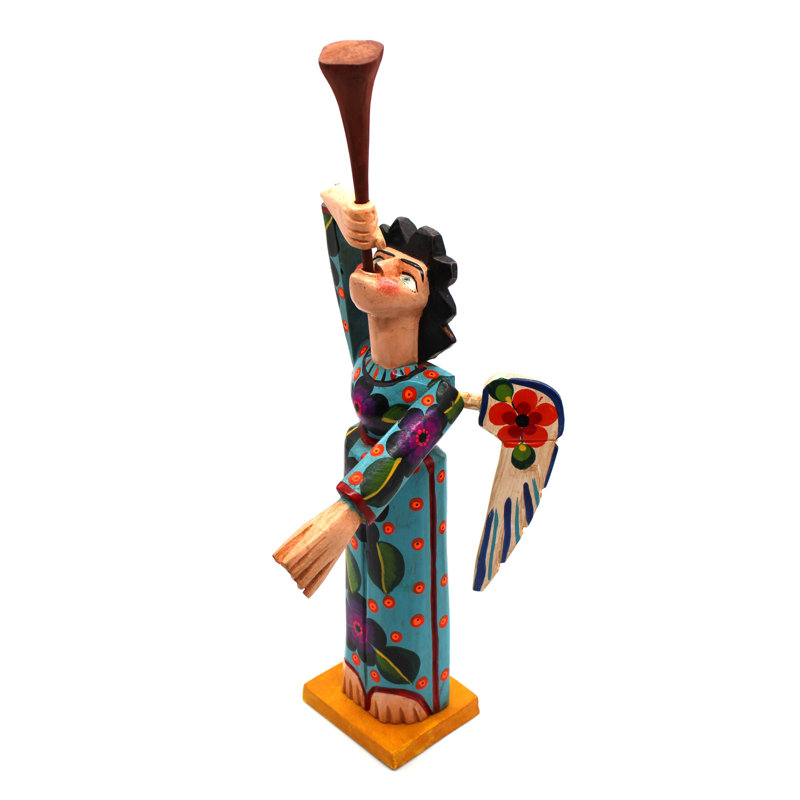 Angel With Trumpet - Wooden Figure