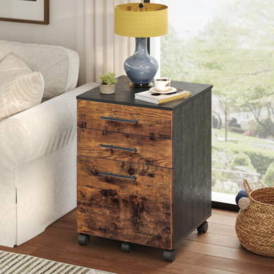 Braxx 15.7'' Wide 3 -Drawer Mobile File Cabinet