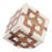 Contemporary Cube Decorative Object For Home Decor - Stylish Sculpture Figurine Or Statues For Decorations For Living Room - 4", Ivory & Brown