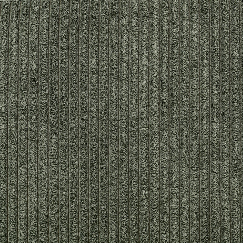 3 - Piece Double-Chaise Sectional, Green Corduroy