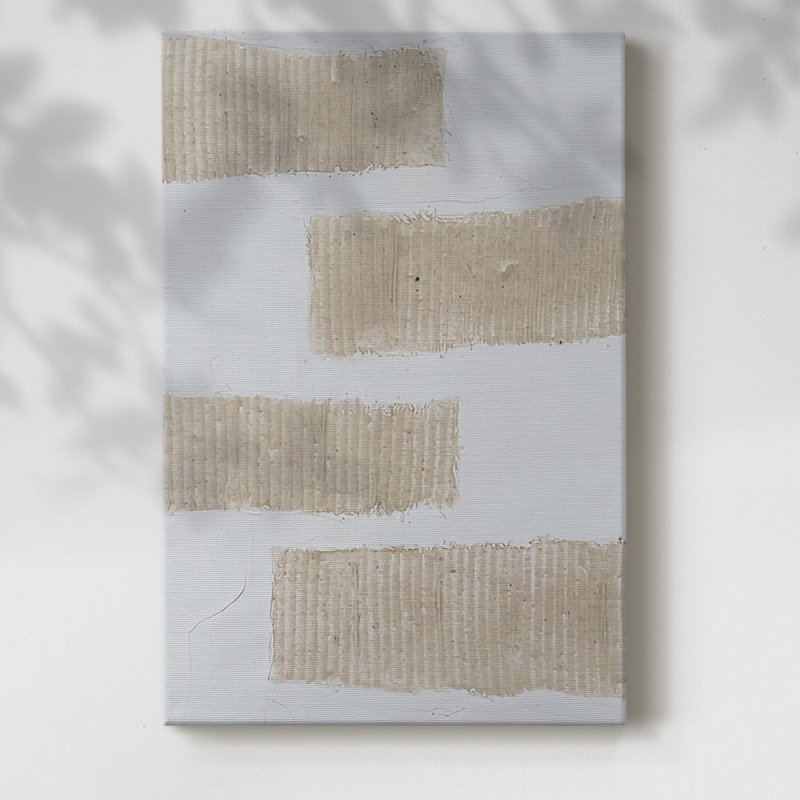 Écru textures II, reproduction d'art sur toile, H 12 po x l 8 po