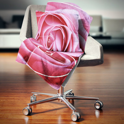 Pink Flower with Spiral Arrangement - Floral Printed Pillow