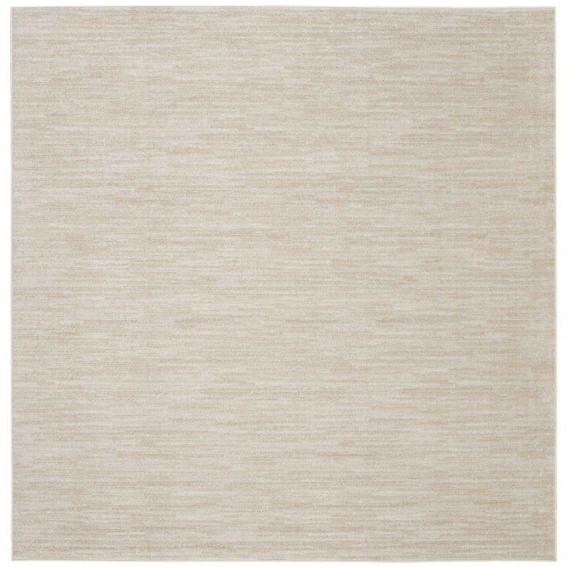 Tapis intérieur / extérieur ivoire / beige Nourison Essentials, Carré 5 pi