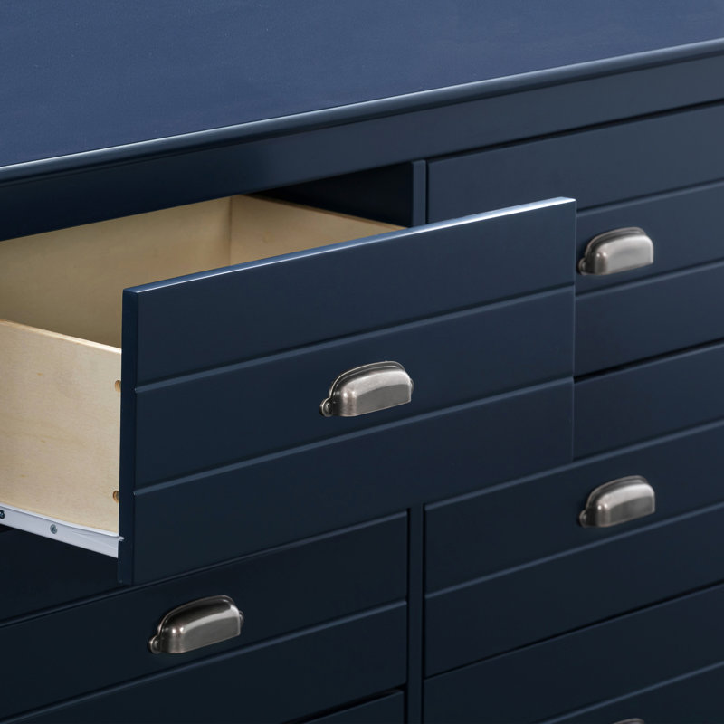 Nolan 6 Drawer Double Dresser, Navy