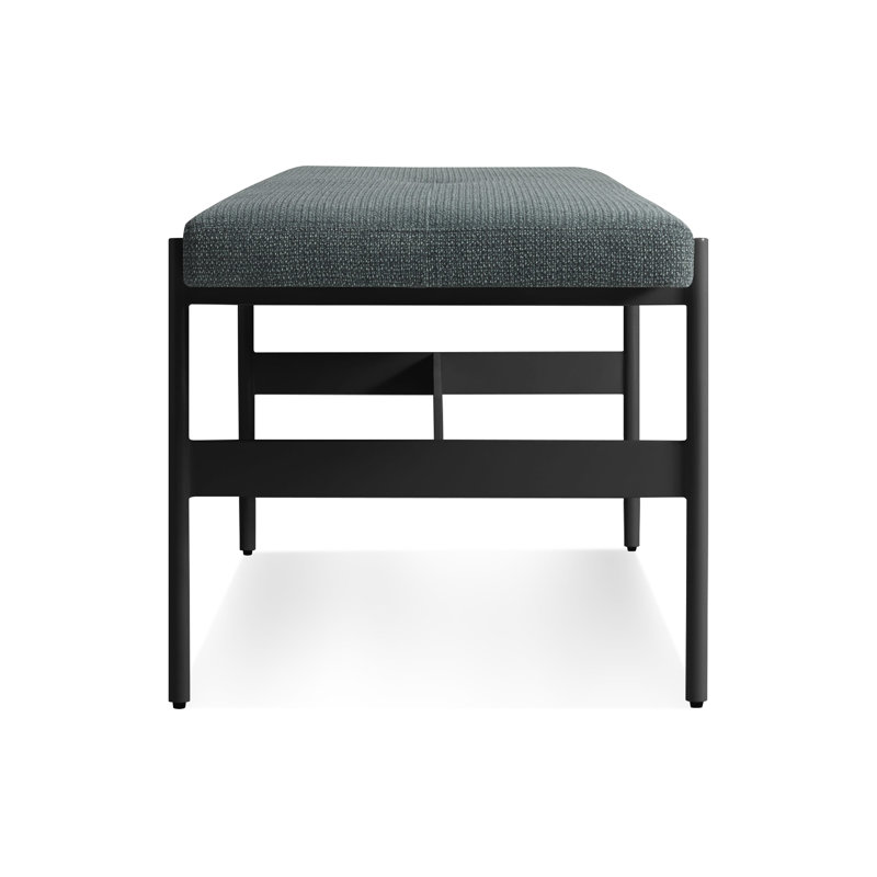 Daybench Upholstered Dining Bench, Maharam Mantle in Future / Putty, 17" H x 55" W x 19" D