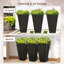 Ensemble de 3 pots à fleurs avec trou de drainage Outsunny-1453980182