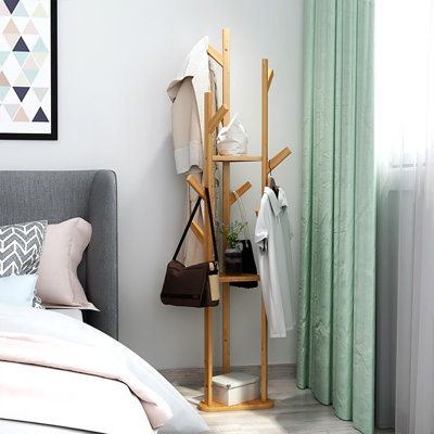 Audrianna Solid Wood Freestanding Coat Rack